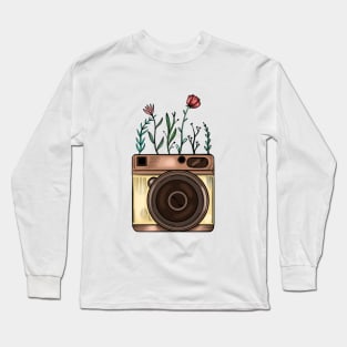 Pretty Flowery Camera Long Sleeve T-Shirt